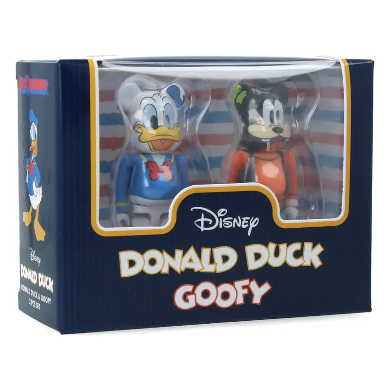 100% Bearbrick Donald Duck et Dingo (2pcs set)