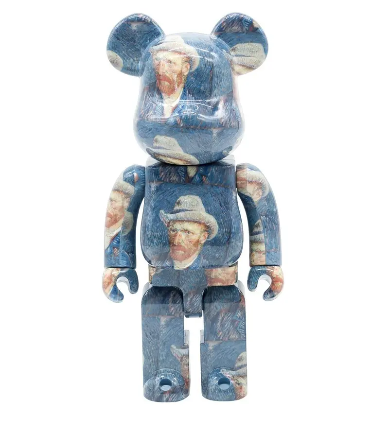 1000% Bearbrick VanGogh Museum Self Portrait