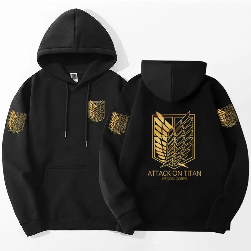 2022 Hot Attack On Titan Gold Hoodie