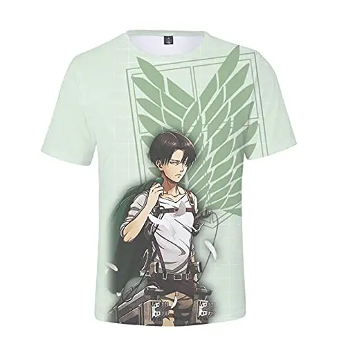 3D Levi Ackerman with Emblem T-Shirts