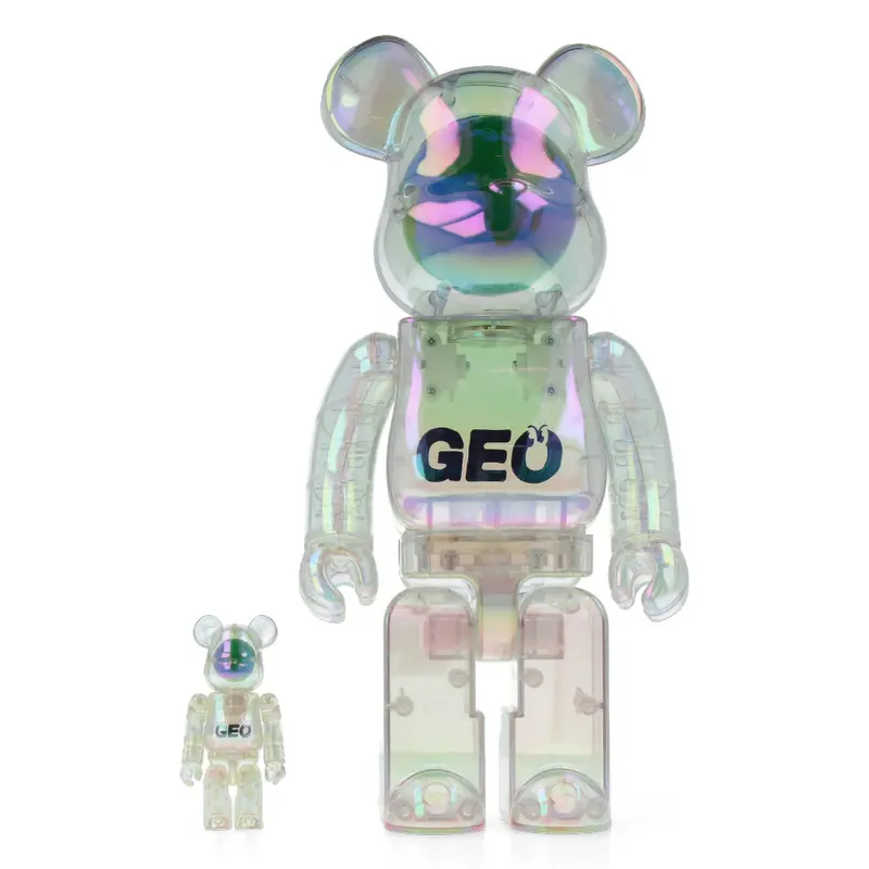 400% + 100% Bearbrick Geo Earth - Medicom Toy x Geo