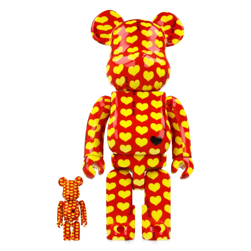 400% + 100% Bearbrick Yellow Heart Reverse Ver.