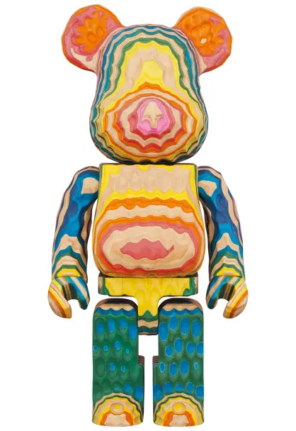 400% Bearbrick Karimoku Fragment Design Haroshi Vertical Carved Wooden