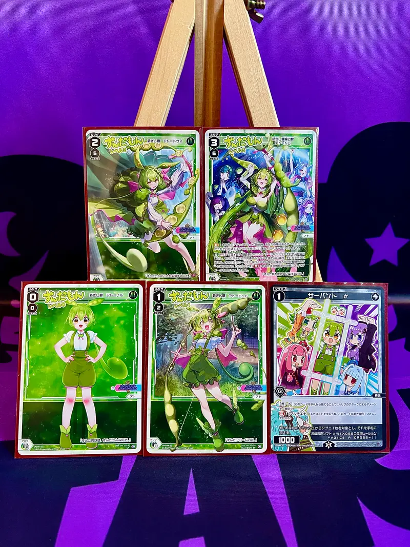 5 cartes Promo Wixoss - Voice Across - Zundamon - Promo - Non Brillantes