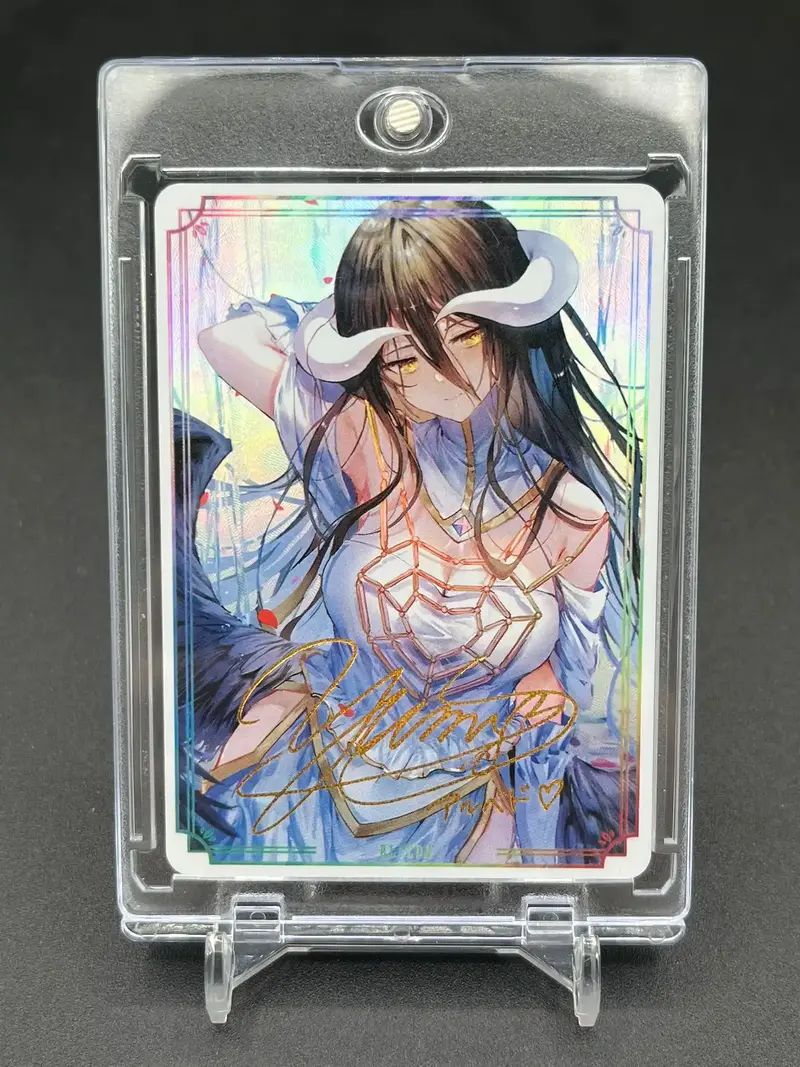 Albedo Overlord Custom Waifu Card – Flash Gold Signature Rare
