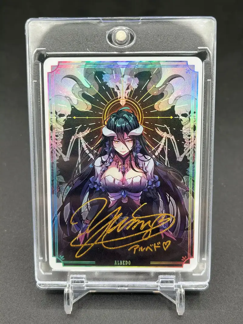 Albedo Overlord Waifu Collector Card – Rare Flash Gold Foil Signature