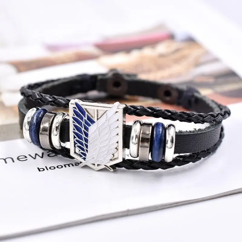 Attack on Titan Bracelet Leather Style