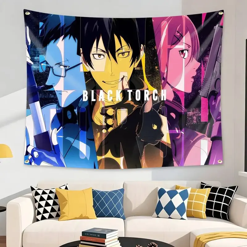 Black Torch Jiro, Rago, Ichika & Reiji Team Wall Tapestry
