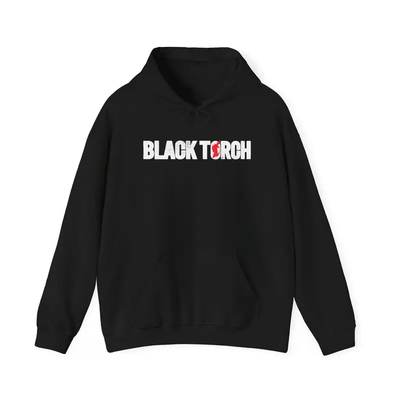Black Torch Logo Black Hoodie