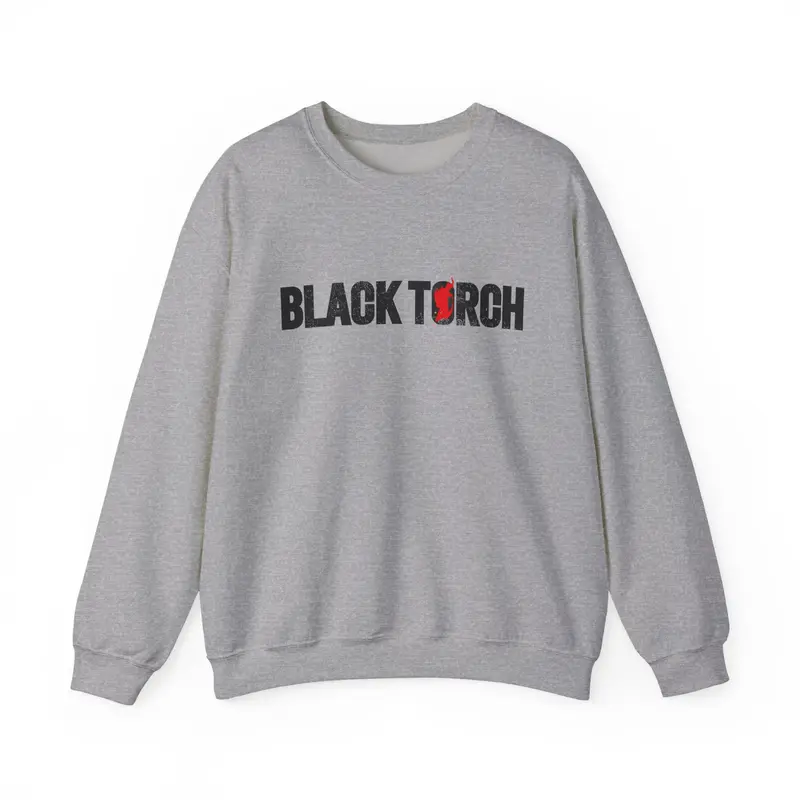 Black Torch Logo Gray Sweatshirt