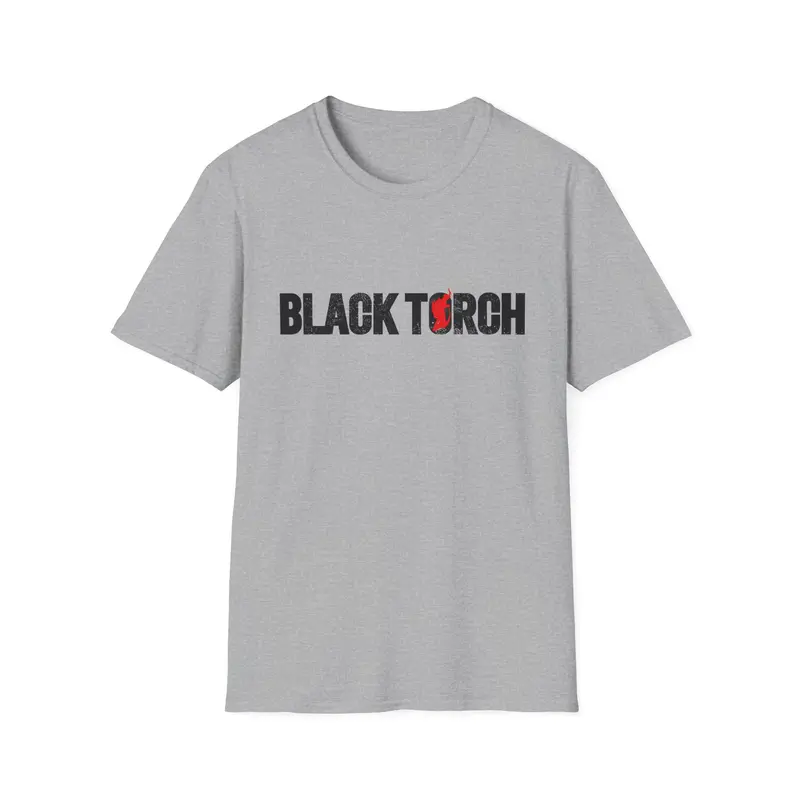 Black Torch Logo Gray T-Shirt