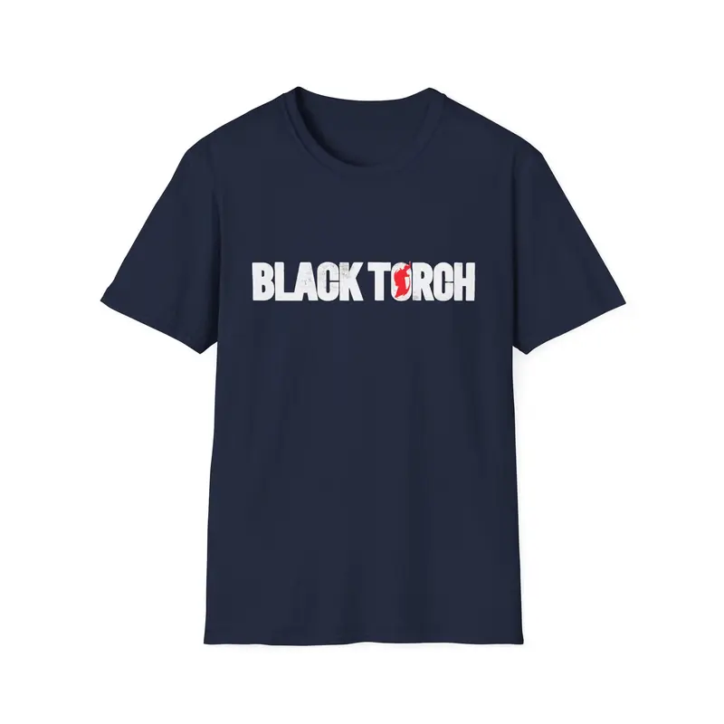 Black Torch Logo Navy Blue T-Shirt