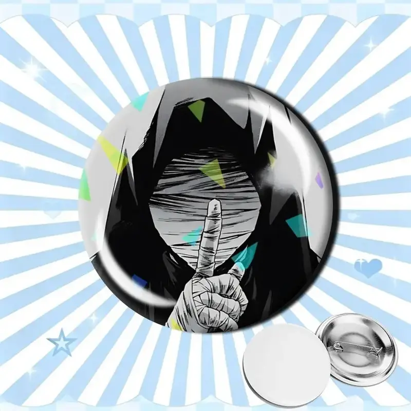 Black Torch Manga Mysterious Hooded Character Pin Badge