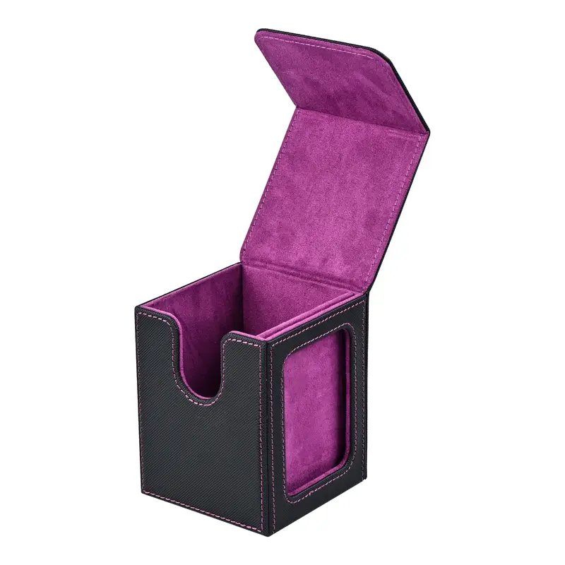 Boîte rangement cartes Pokémon violet & noir (+120 cartes)