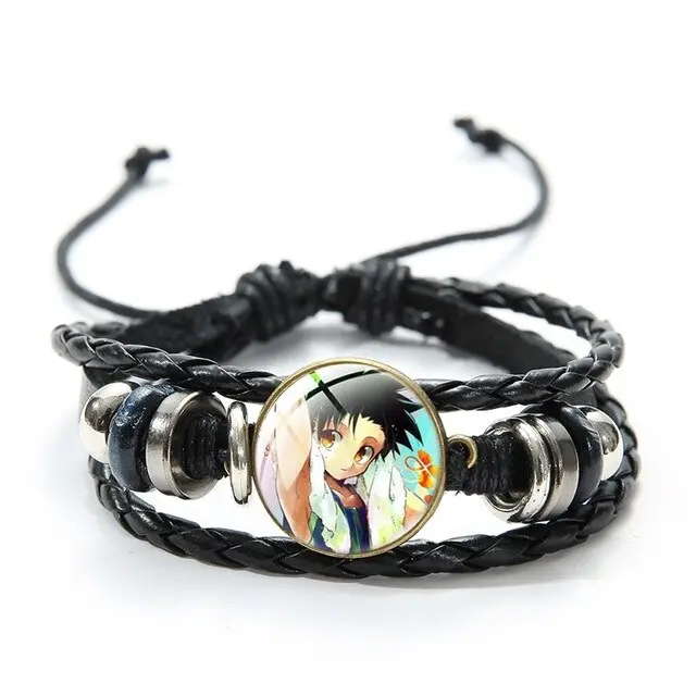 Bracelet Hunter x Hunter <br /> Cuir Noir