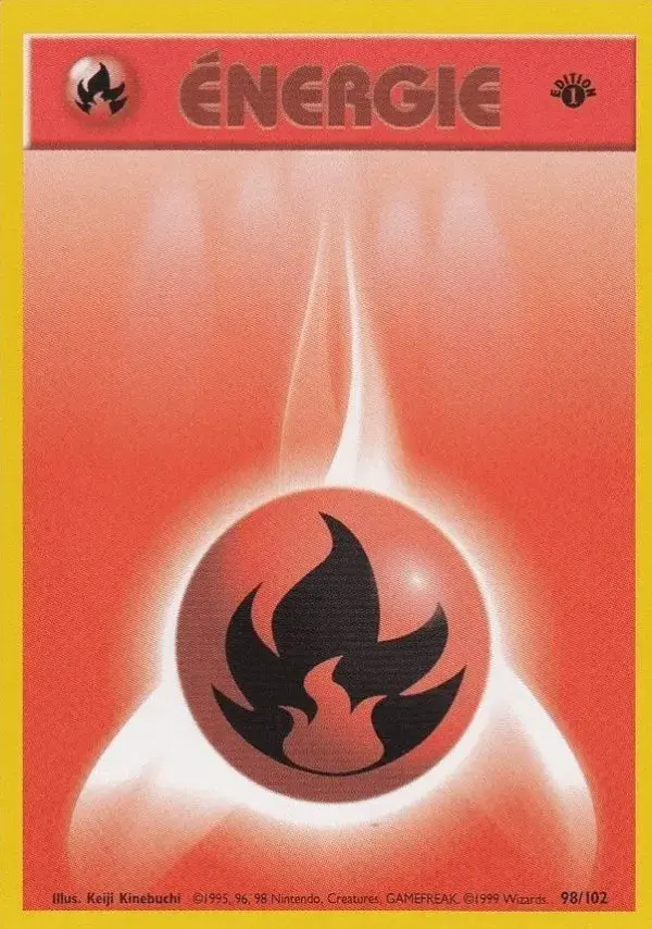 Carte Pokémon Énergie Feu – Set de Base Édition 1