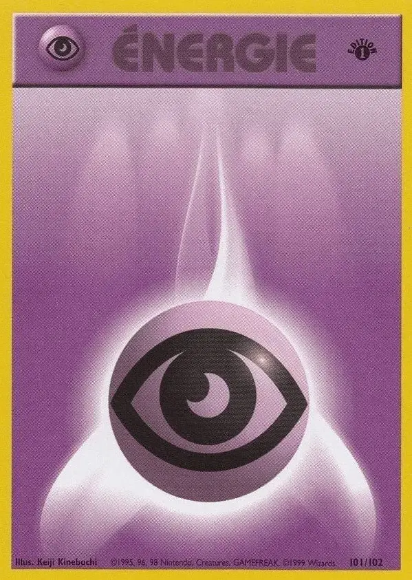 Carte Pokémon Énergie Psy – Set de Base Édition 1