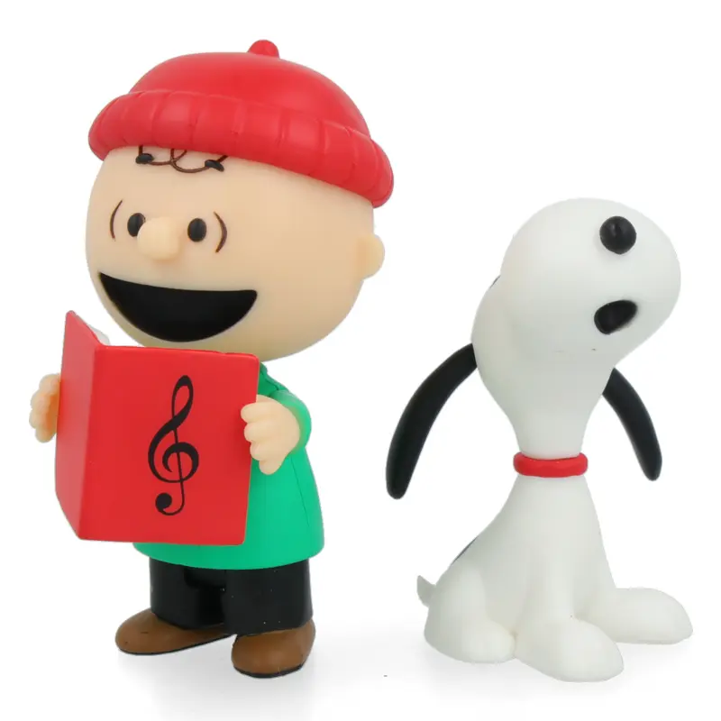 Charlie Brown and Snoopy (Caroling) - ReAction Figures Holiday Box Set