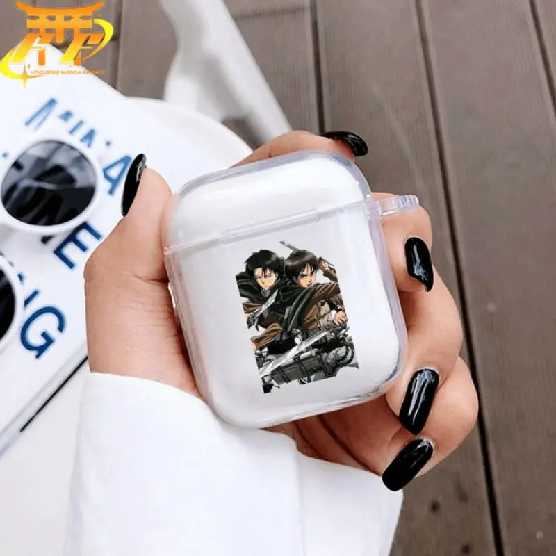 Coque Airpods Eren et Livaï - Attaque des Titans