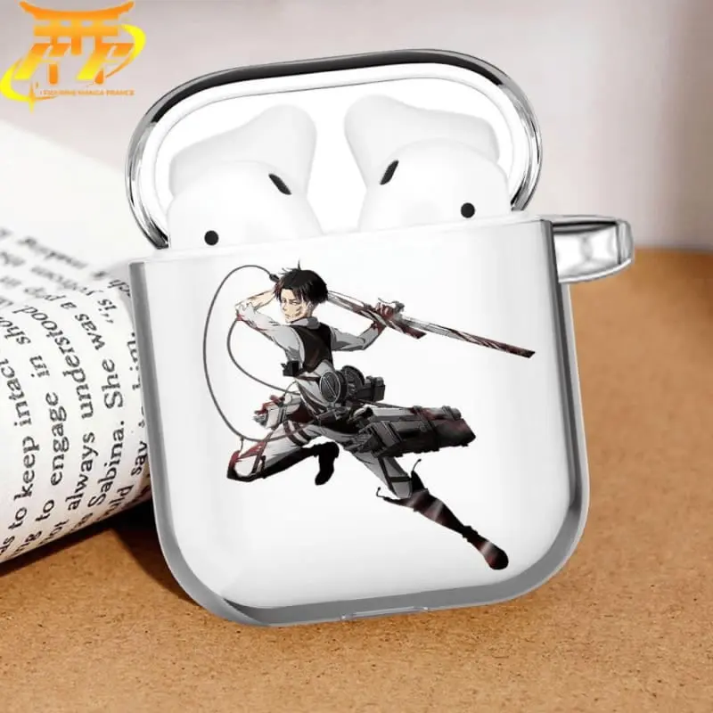 Coque Airpods Livaï en mode combat- Attaque des Titans