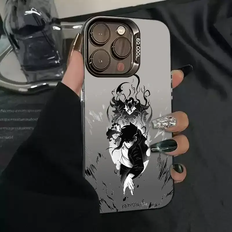Coque iPhone Solo Leveling Noir Et Blanc