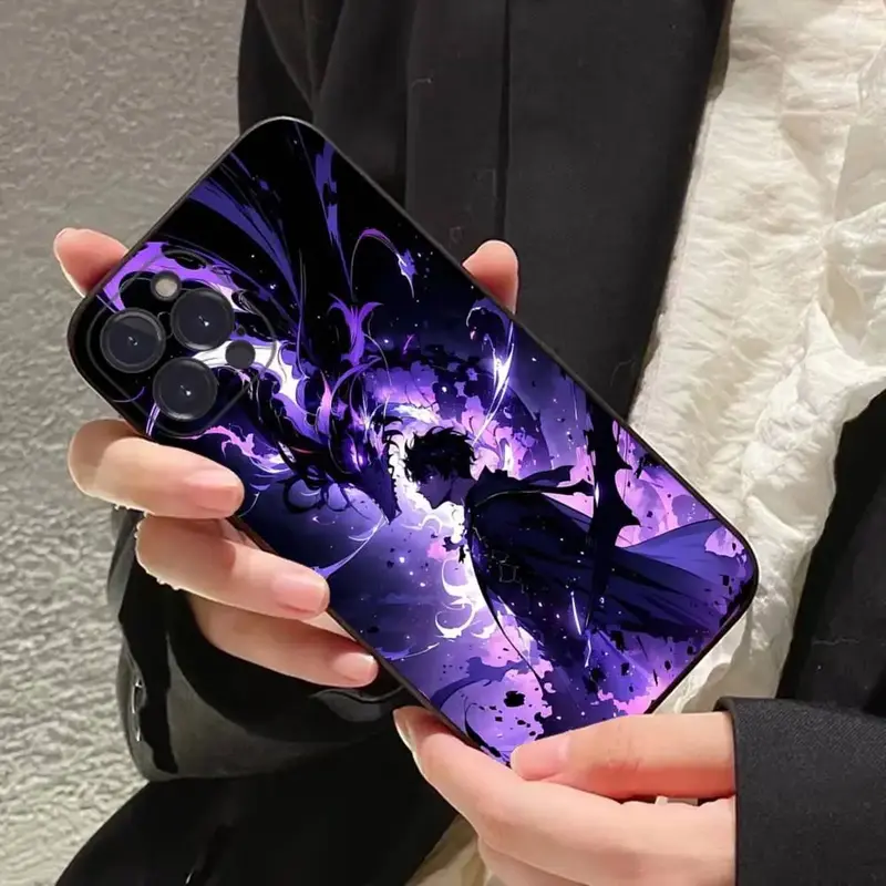 Coque iPhone Solo Leveling Sung Jin-Woo Mauve