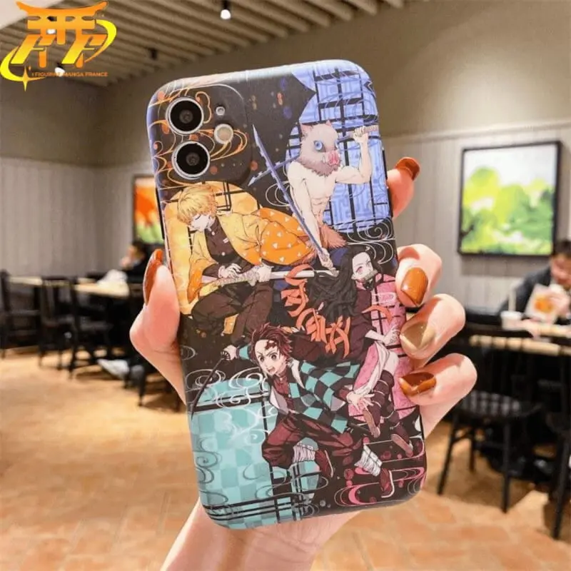 Coque Iphone Tanjiro, Nezkuo, Inosuke et Zenitsu - Demon Slayer