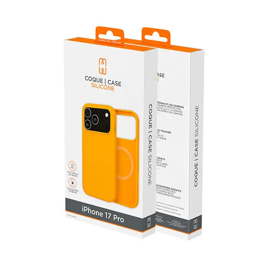 Coque silicone MagSafe iPhone 18 Pro / 17 Pro Orange
