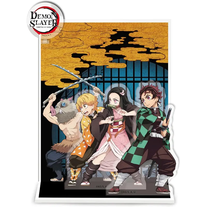 Demon Slayer - Stand Acrylique Diorama - Tanjiro, Nezuko, Zenitsu & Inosuke