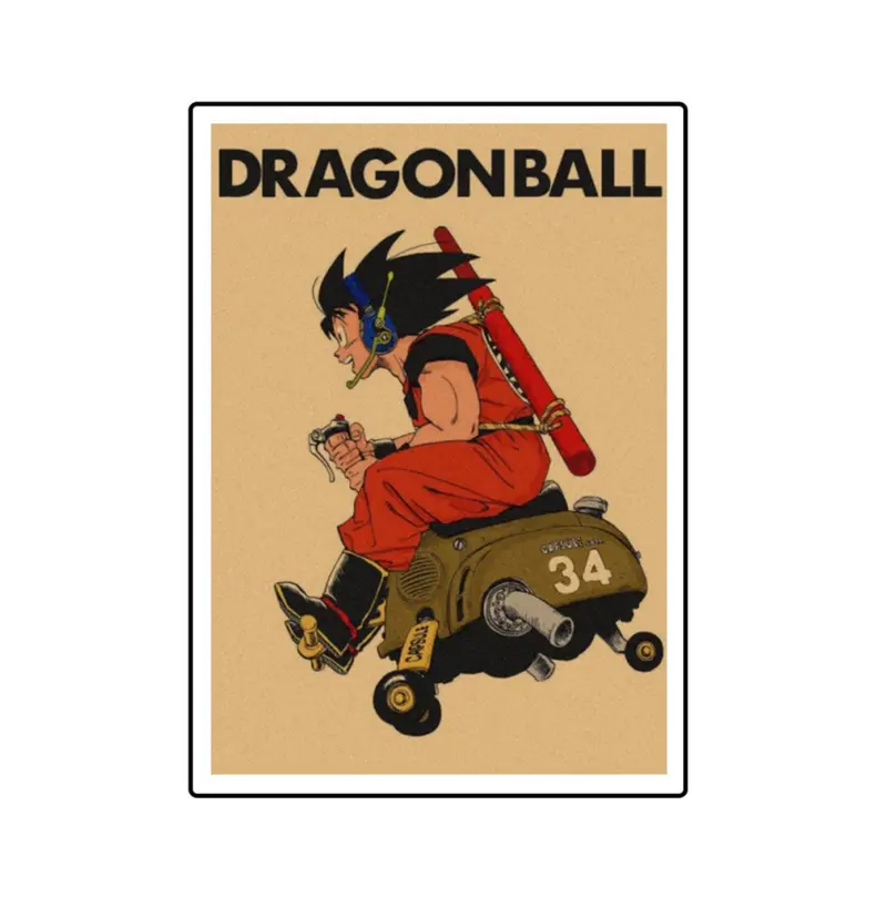 Dragon Ball Poster Goku Racing