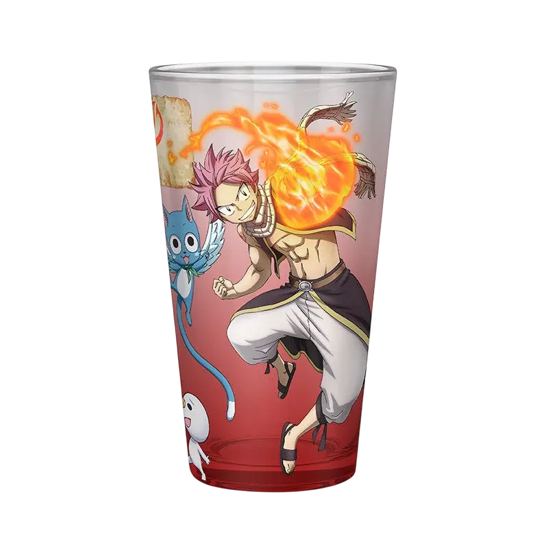 Fairy Tail Verre XXL - 400 ml - Natsu, Lucy, Happy & Plue S7
