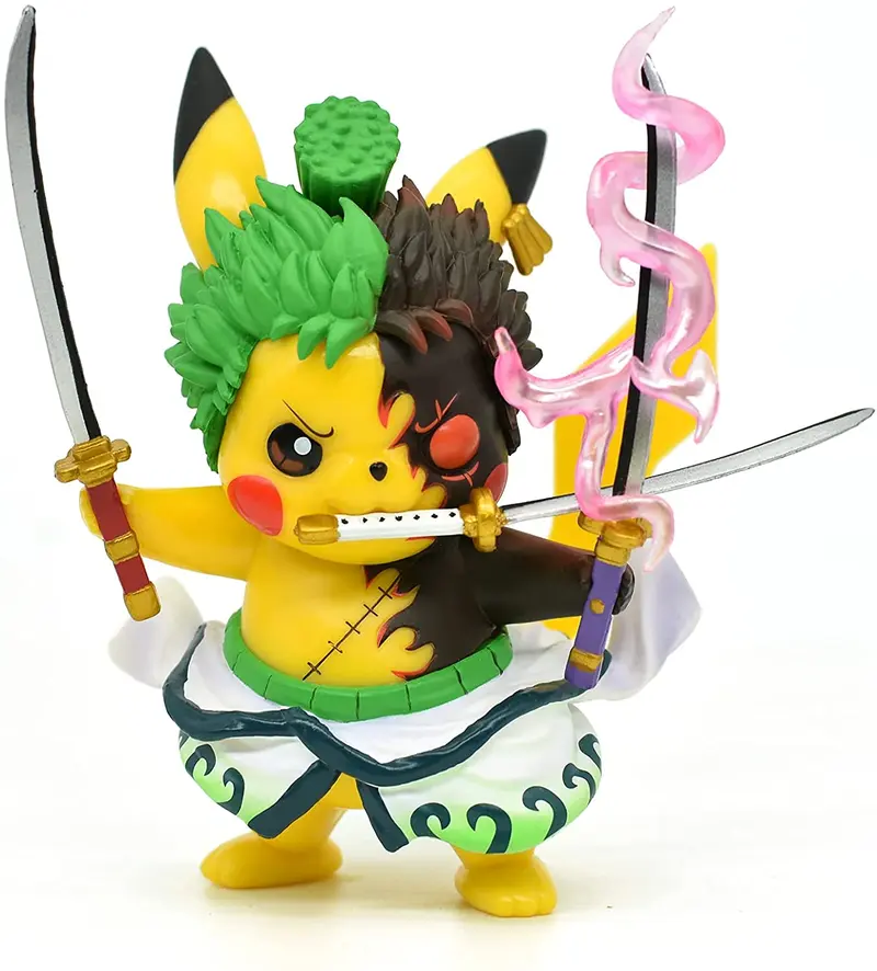 Figurin One Piece Zoro X Pikachu