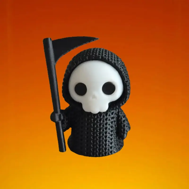 Figurine Faucheuse 3D effet tricot – Déco Halloween & Automne