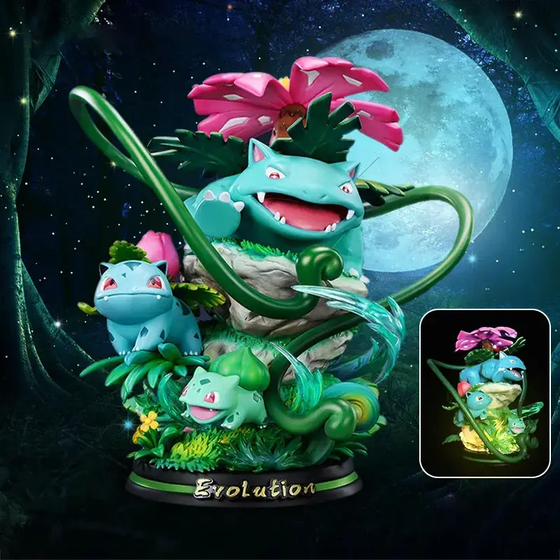Figurine Pokémon Bulbizarre Lumineuse 21cm - Statue LED Evolution