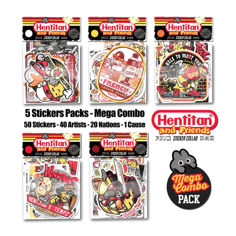 Hentitan and Friends - Mega Combo Sticker Pack