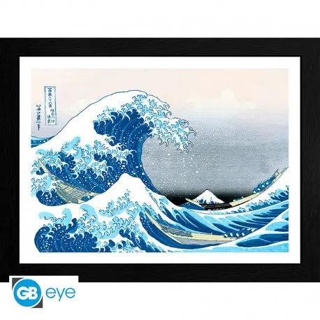 Hokusai - La Grande Vague - Tirage encadré 30x40 cm