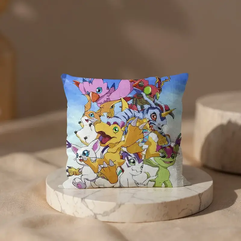 Housse de coussin Digimon pour canapé