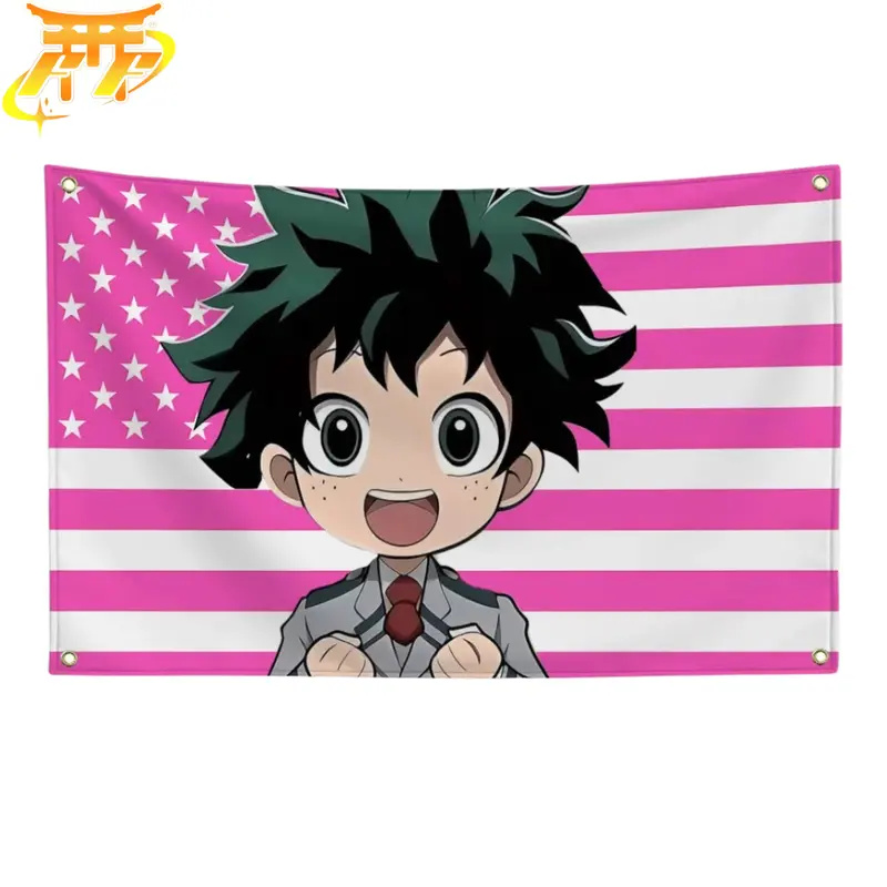 Izuku Midoriya "Student Chibi Style" Flag - My Hero Academia