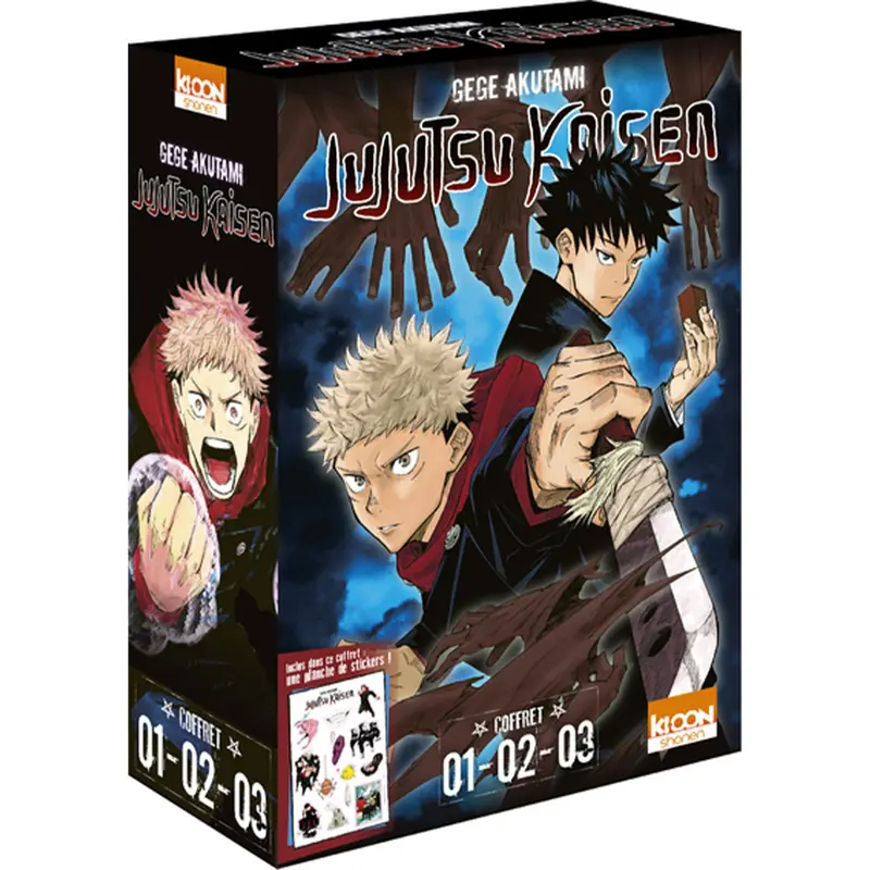 Jujutsu Kaisen - Coffret Tome 01 à 03 + Stickers