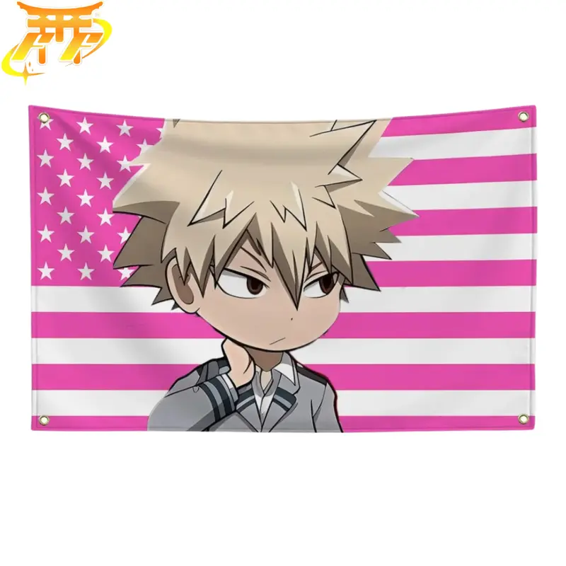 Katsuki Bakugo "Student Chibi Style" Flag - My Hero Academia
