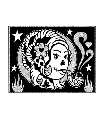 Kev Grey - Smokin' Mort Giclee Print