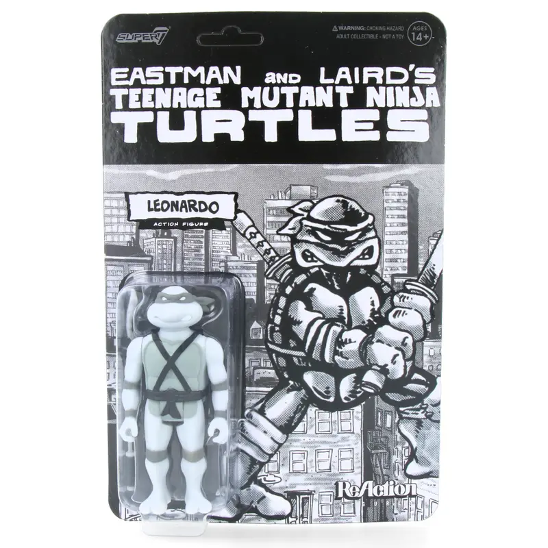 Leonardo (Comic Greyscale) - Tortues Ninja - ReAction Figures Wave 9