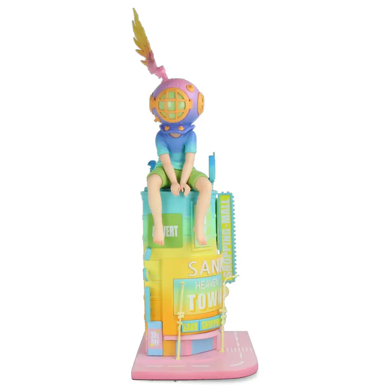 Lonely Colossus Rooftop Boy Colorful Journey