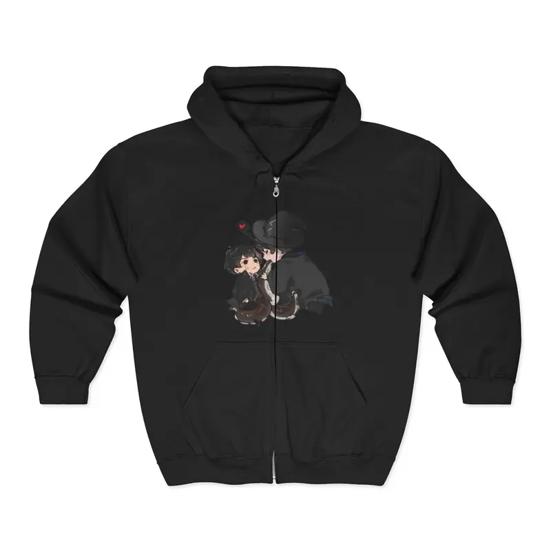 Lord of Mysteries Chibi Duo Black Zip Hoodie