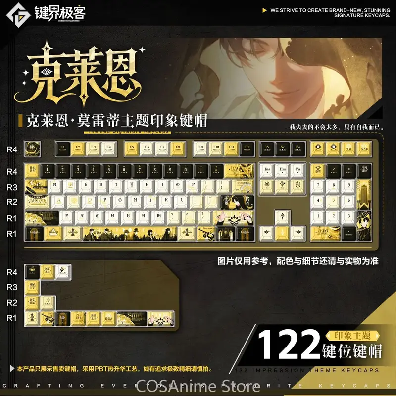 Lord of Mysteries Klein Moretti Golden Mystery Keycap Set