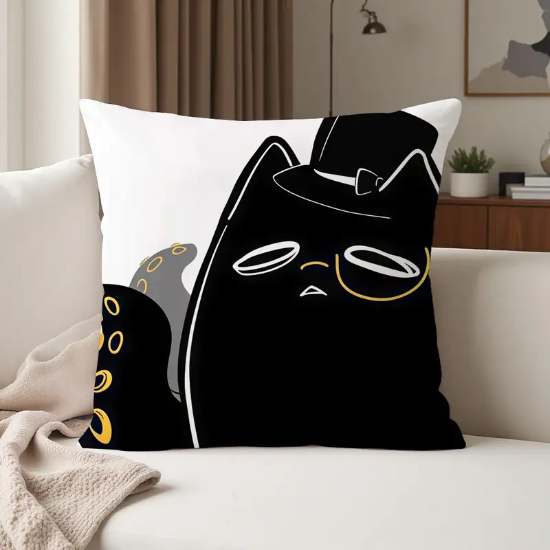 Lord of Mysteries Monocle Black Cat Pillow