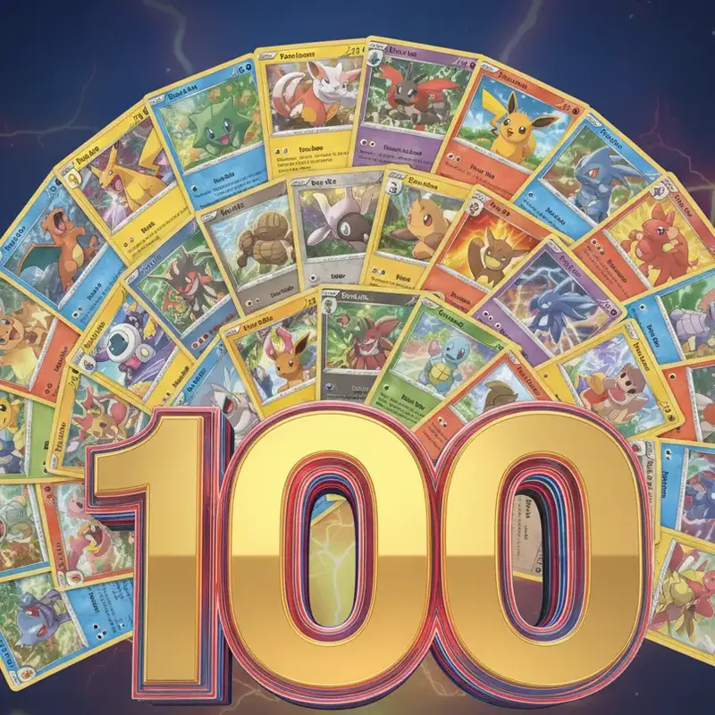 Lot 100 Cartes Pokémon Communes - Toutes Générations