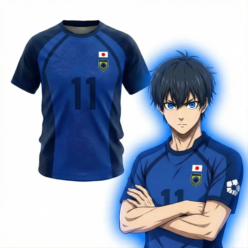 Maillot Blue Lock Japon - Isagi, Bachira, Nagi, Rin