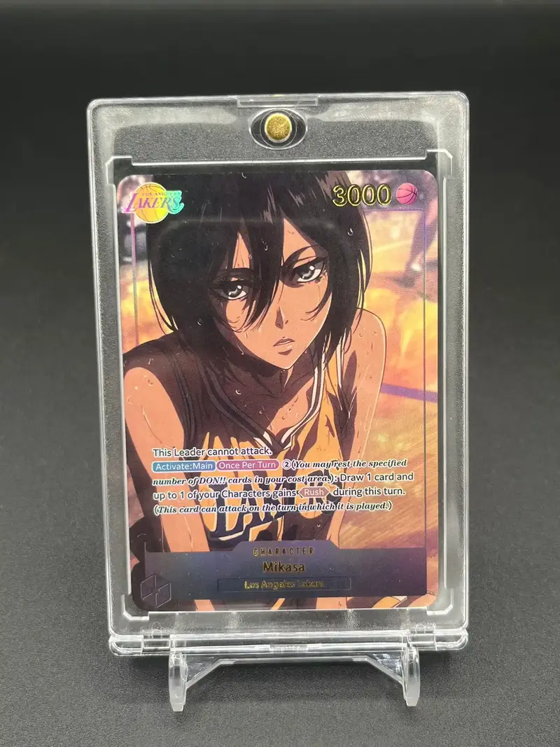 Mikasa – Attack on Titan SNK Custom Anime Card (Lakers Basketball Edition)