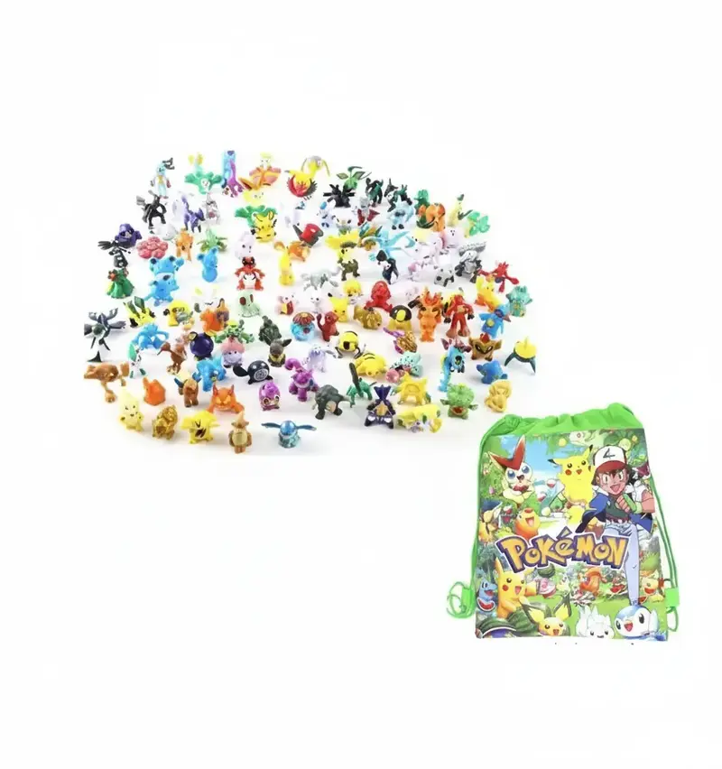 Mini Figurines Pokémon – Lot 144 pièces + Sac de Rangement
